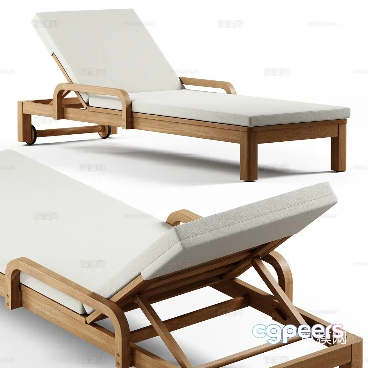 Kave Home – Sonsaura Sun lounger 3D Model