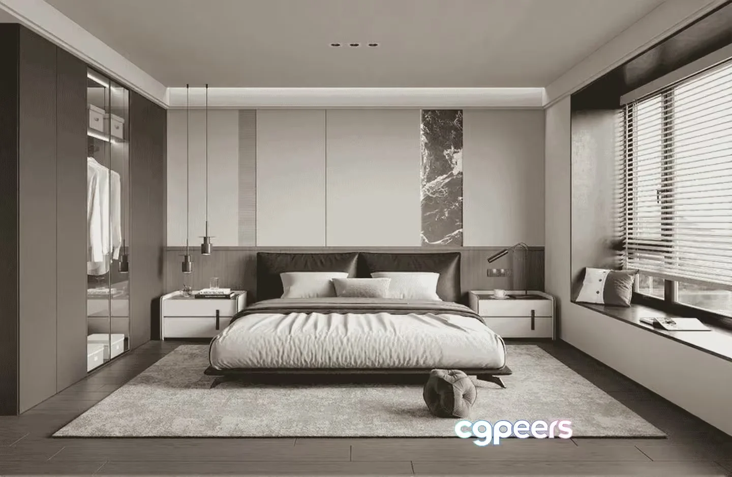 Modern Bedroom 3D Model – 10049 – VRAY Render