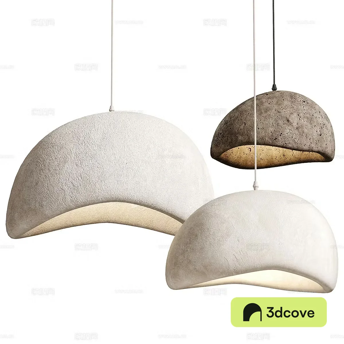 New Chinese style Wasabi Decorative Chandelier 3D Model
