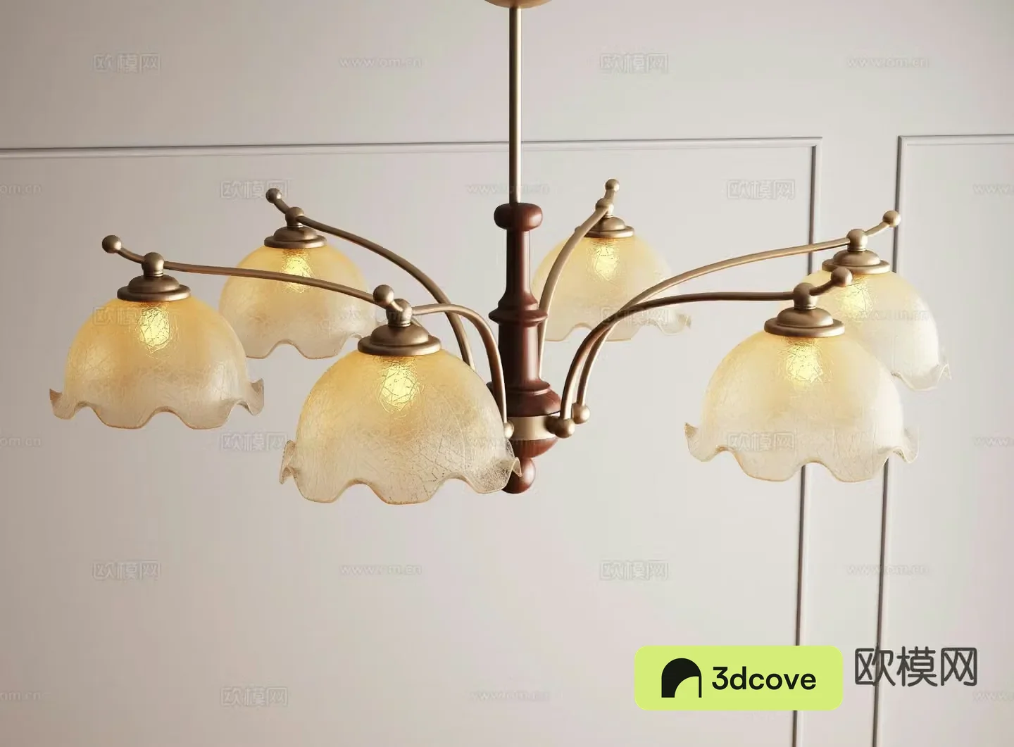 American retro chandelier multi-head chandelier