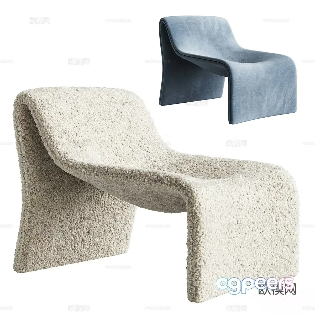 Modern Italian recliner 3d model
