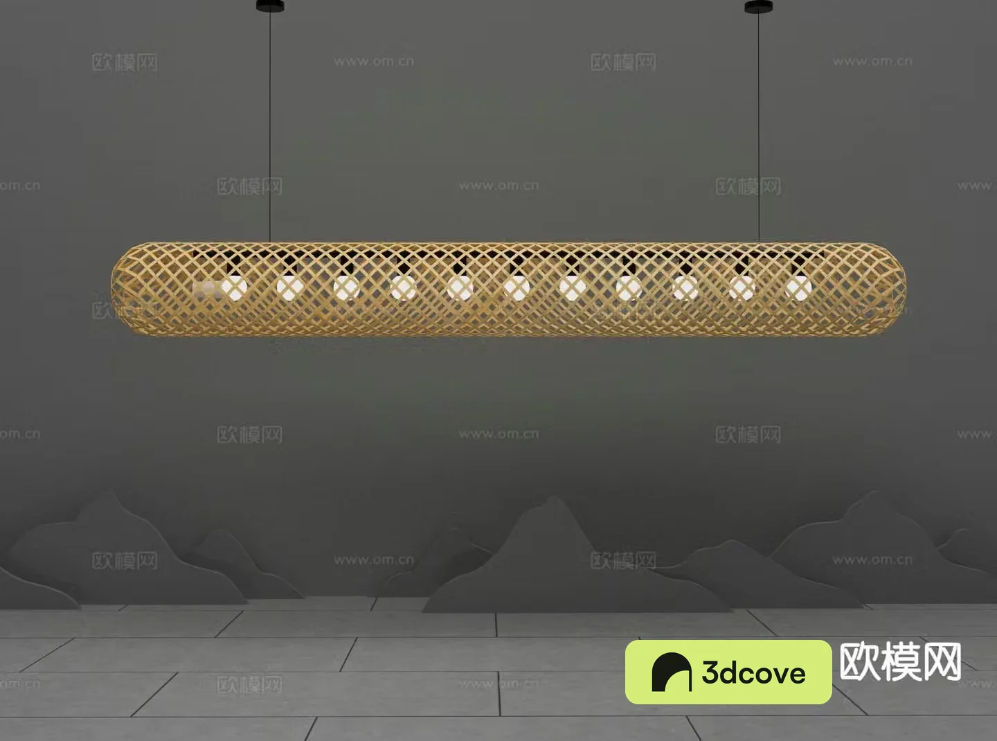 New Chinese style chandelier bamboo chandelier