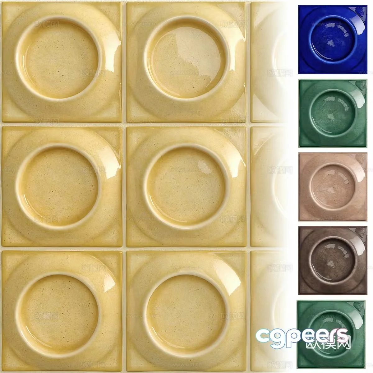 3D model of floor tiles
