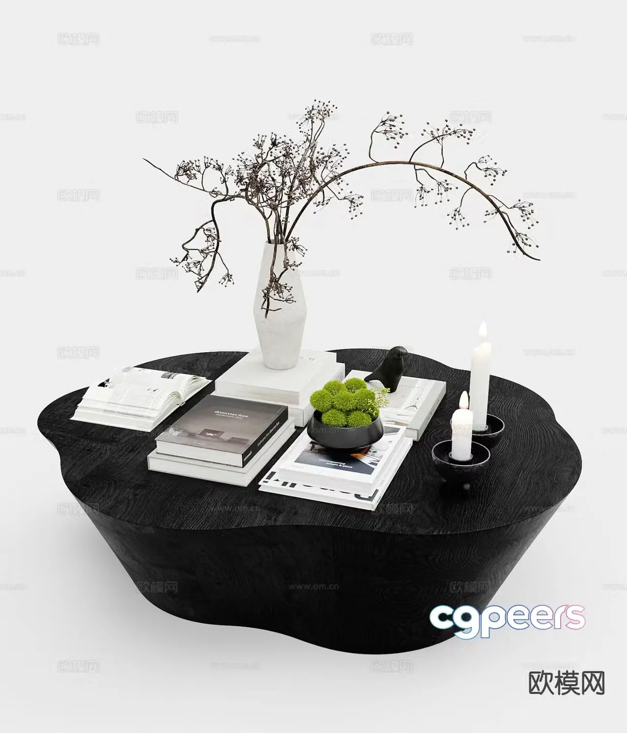 Modern special-shaped coffee table 3D model