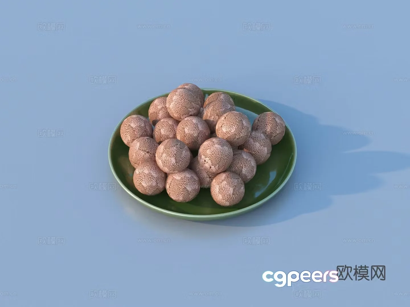 Bread dessert biscuit flatbread small puff 3d model