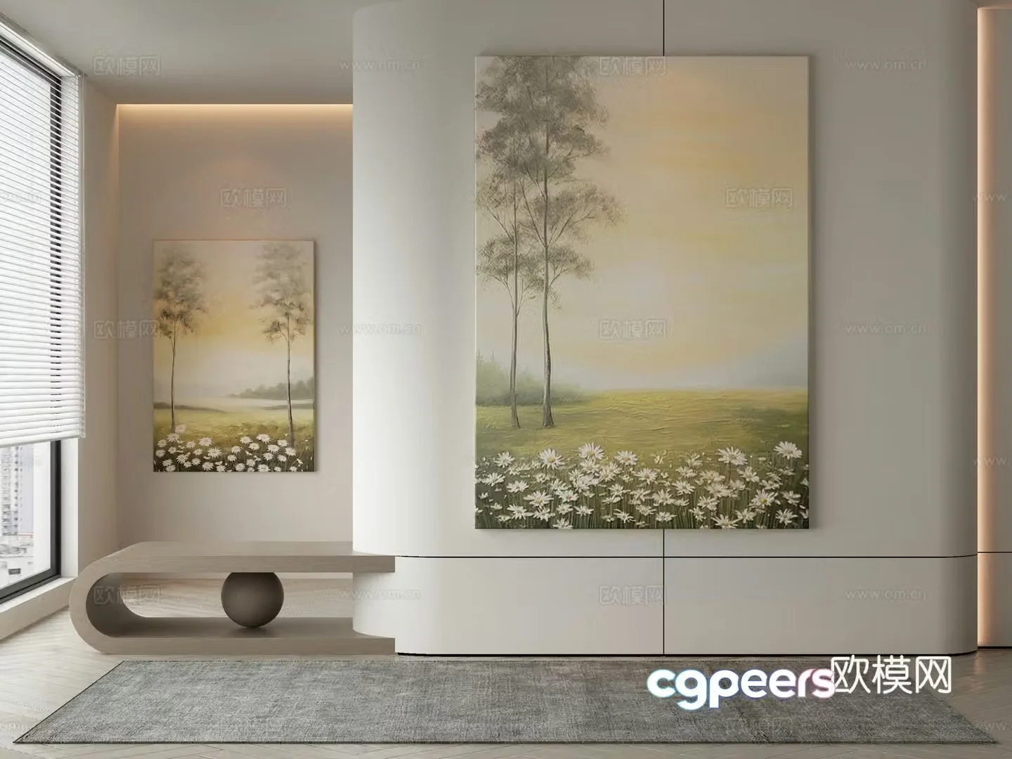 Modern decorative painting 3d model