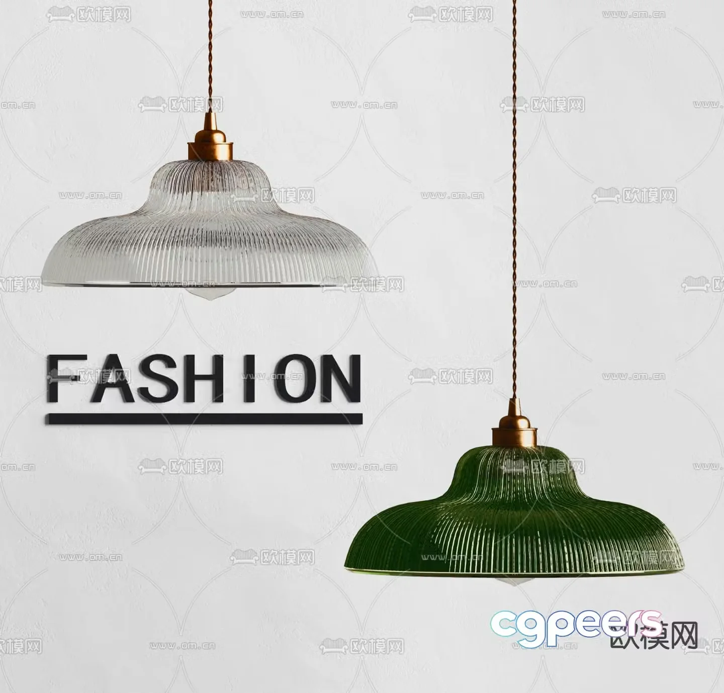 Glass chandelier restaurant chandelier 3d model