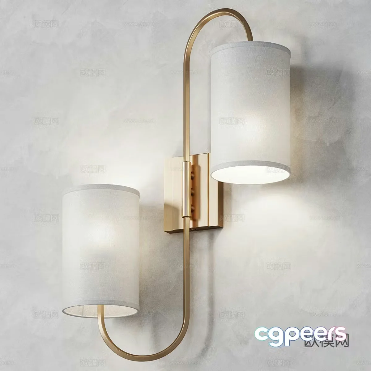 Modern light luxury decorative wall light 3d model