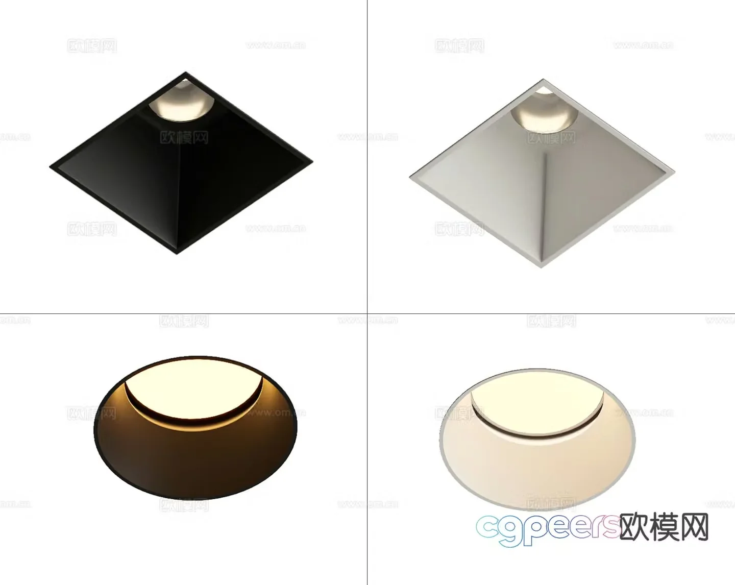 Modern downlight spotlight track light 3d model