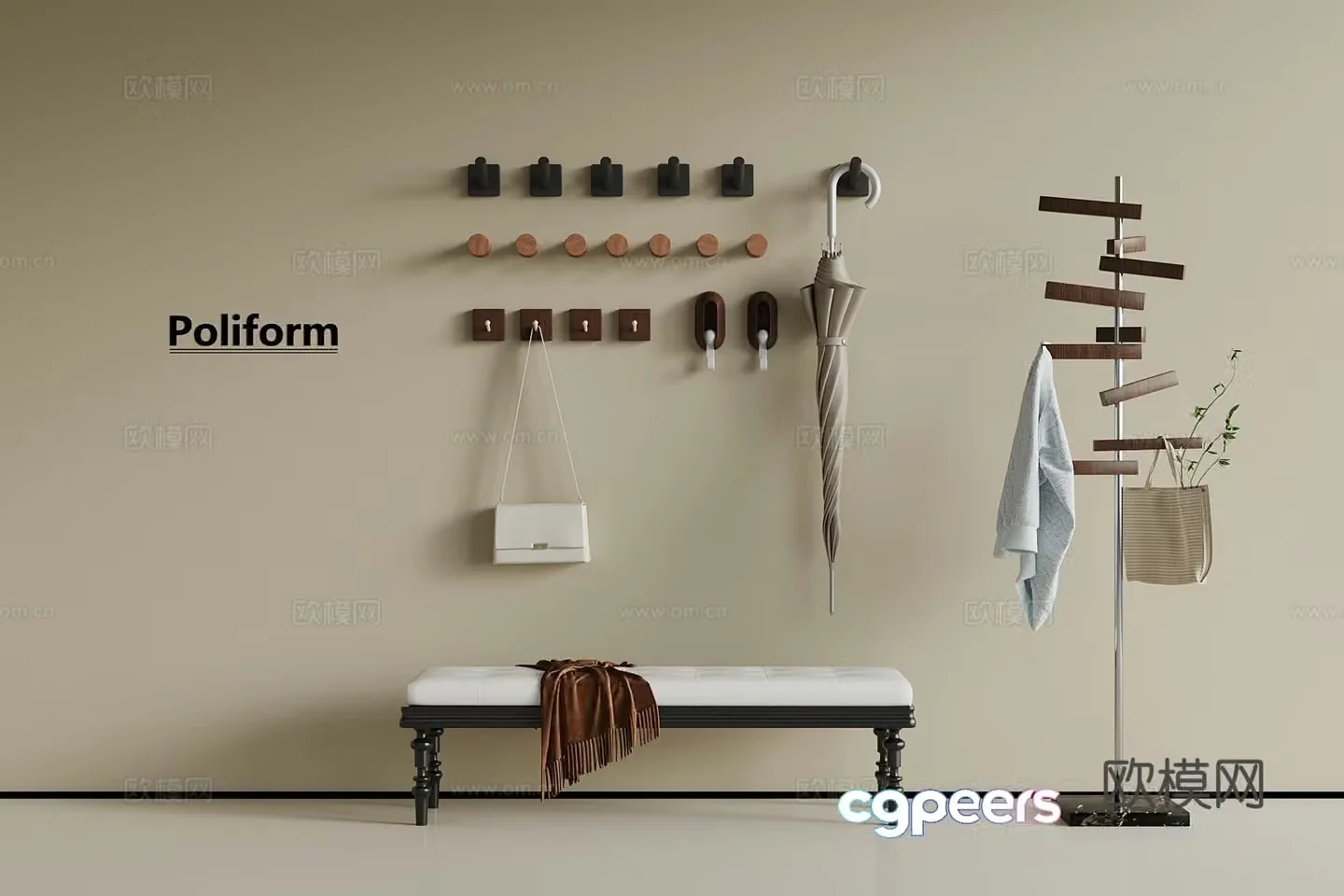 French shoe changing stool 3D model