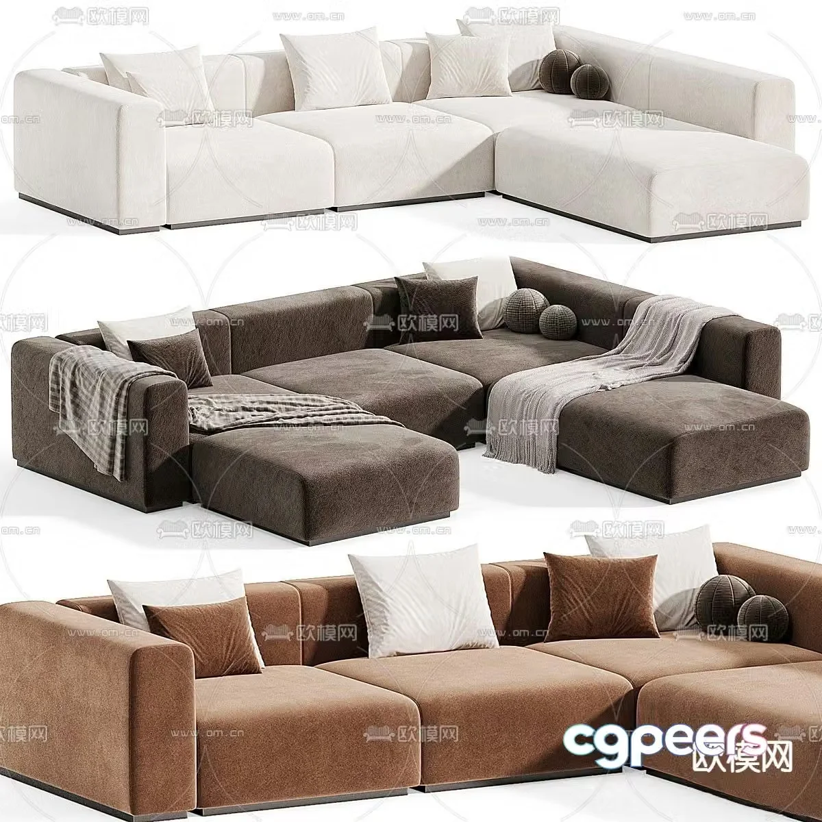 RONNY SOFA Multi-person Sofa Corner Sofa 3D Model