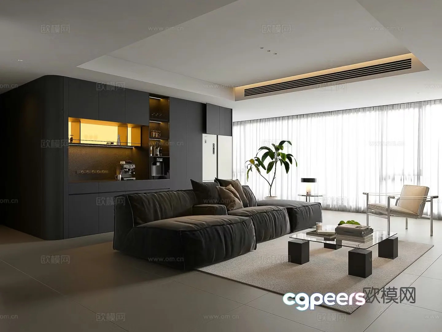 Italian living room modern living room large flat living room log living room creamy living room modern sand 3d model