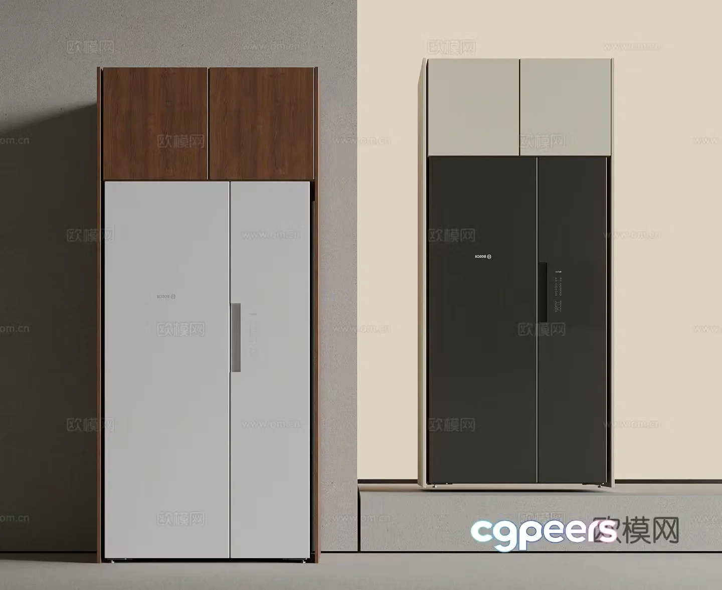 Refrigerator Modern refrigerator Refrigerator cabinet 3d model