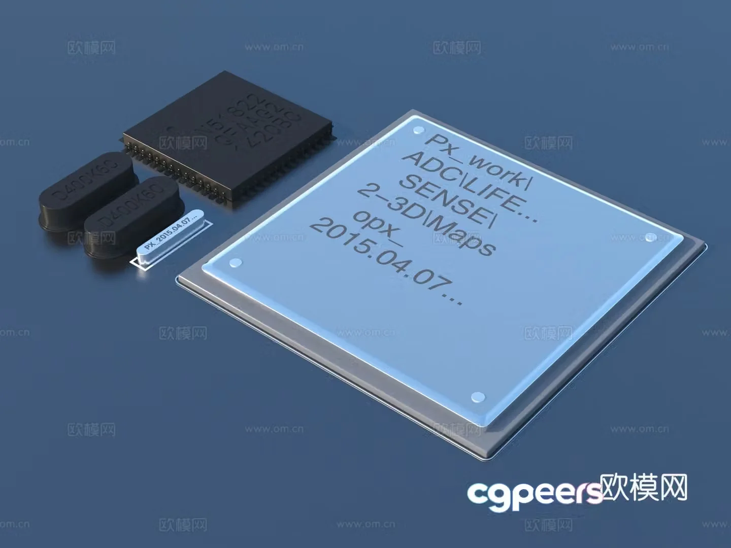 Electronic components Circuit parts 3D model