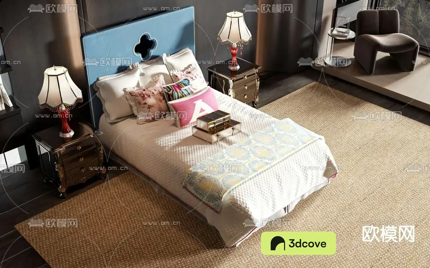 European double bed