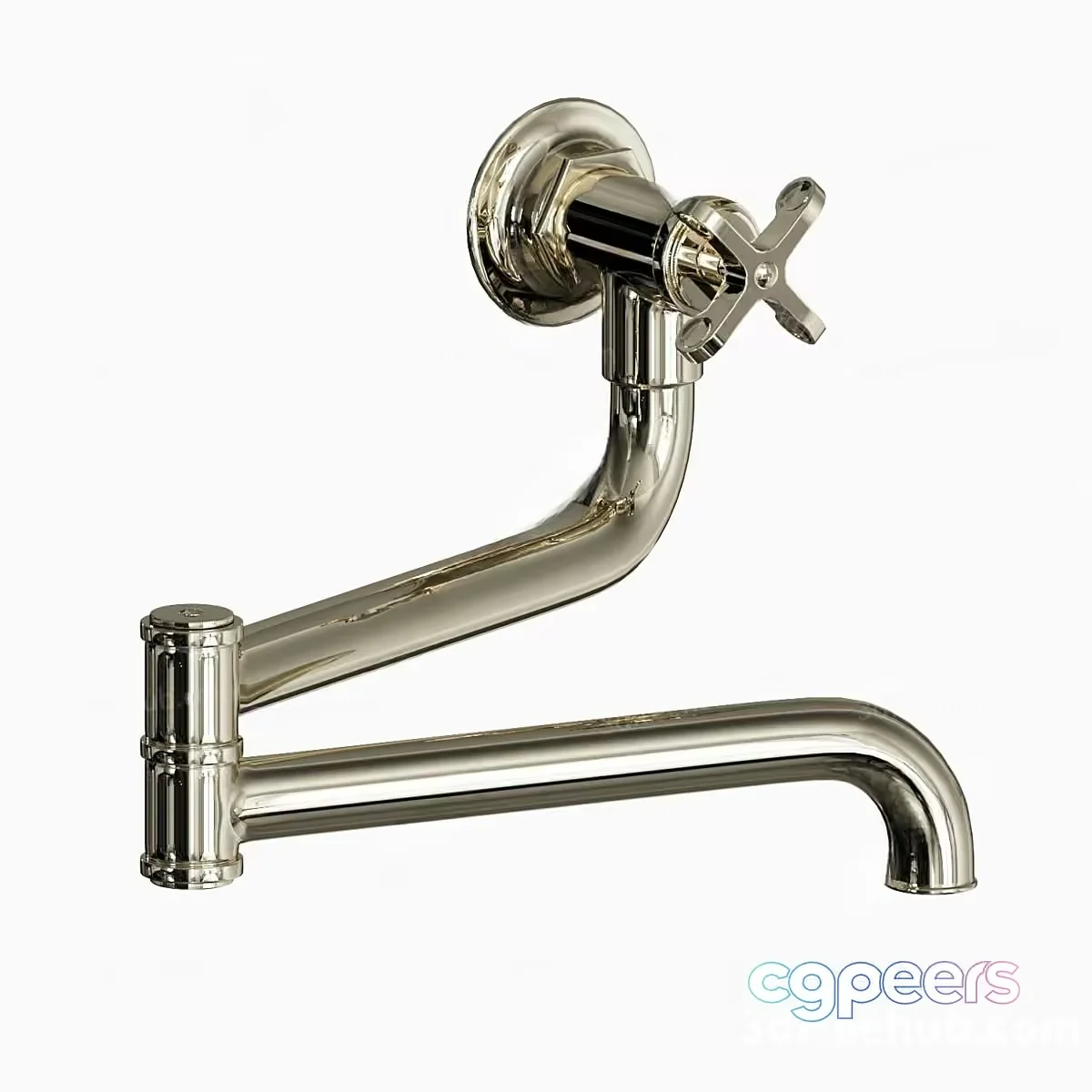 A Silver Faucet 3D Model – 22585 – VRAY Render