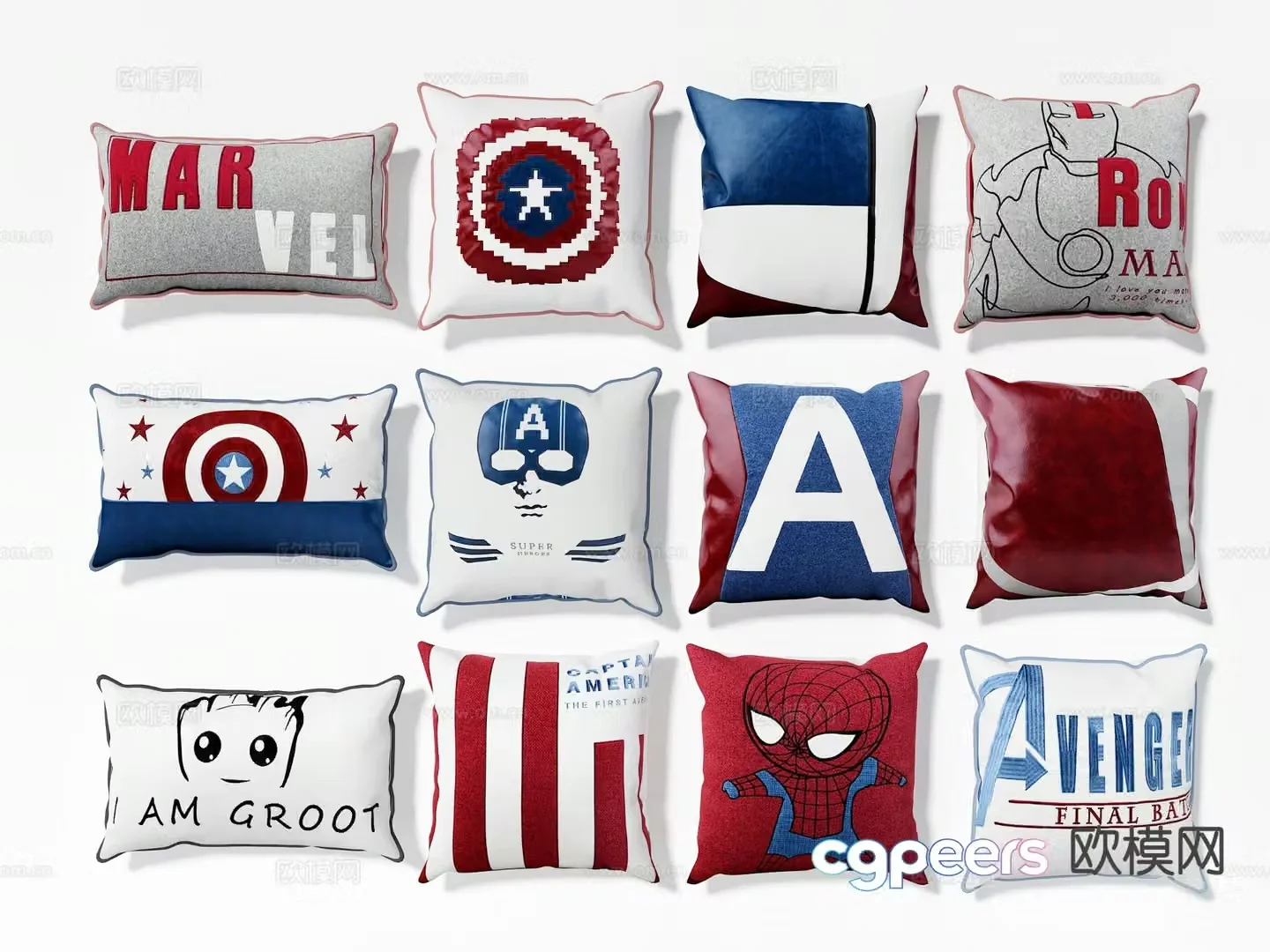 cartoon pillow pillow 3d model