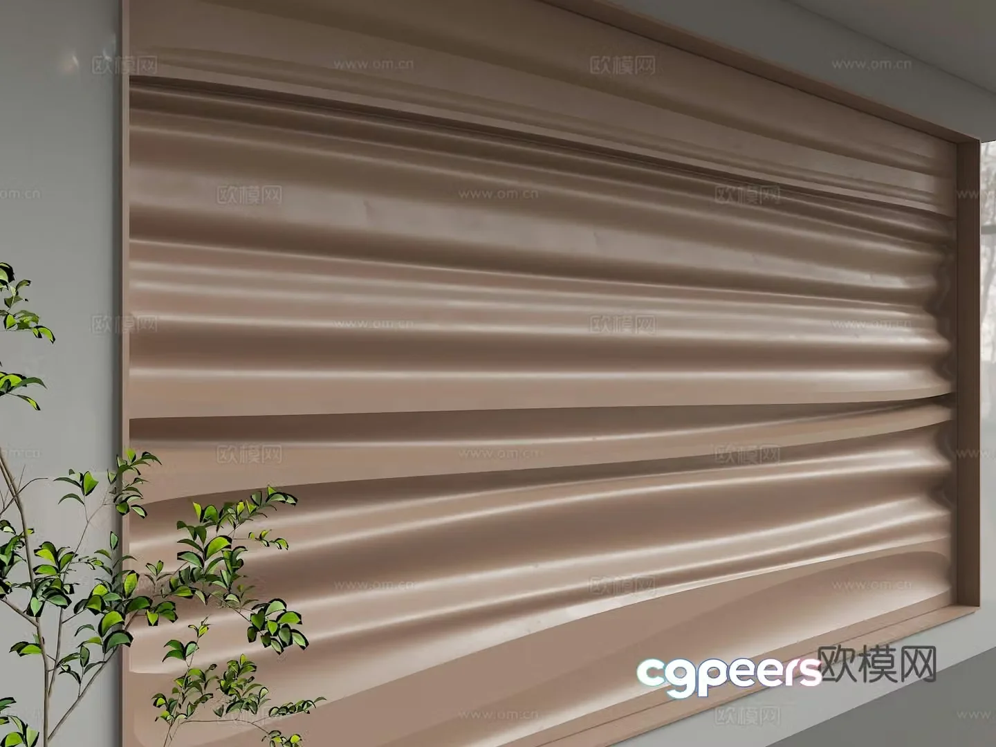 Modern background wall 3d model