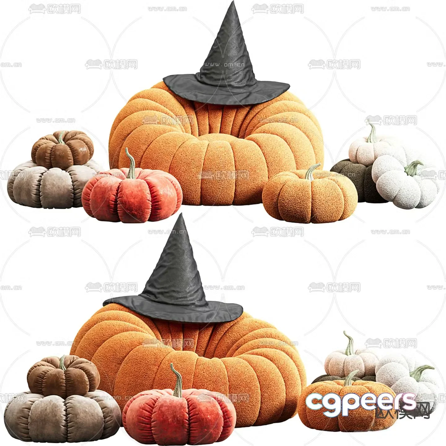 Beanbag sofa pumpkin chair pillow pillow 3d model