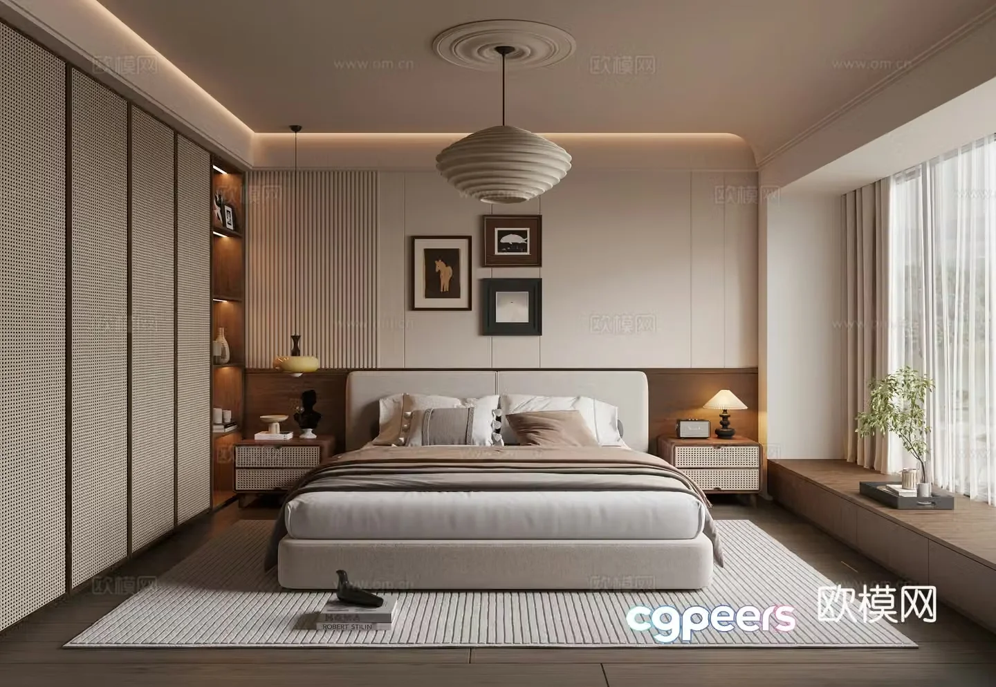 Wasabi Middle Style Bedroom 3D Model