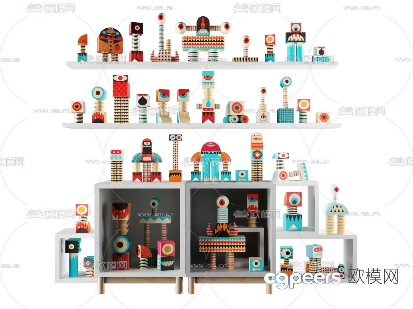 Modern children’s toys 3d model