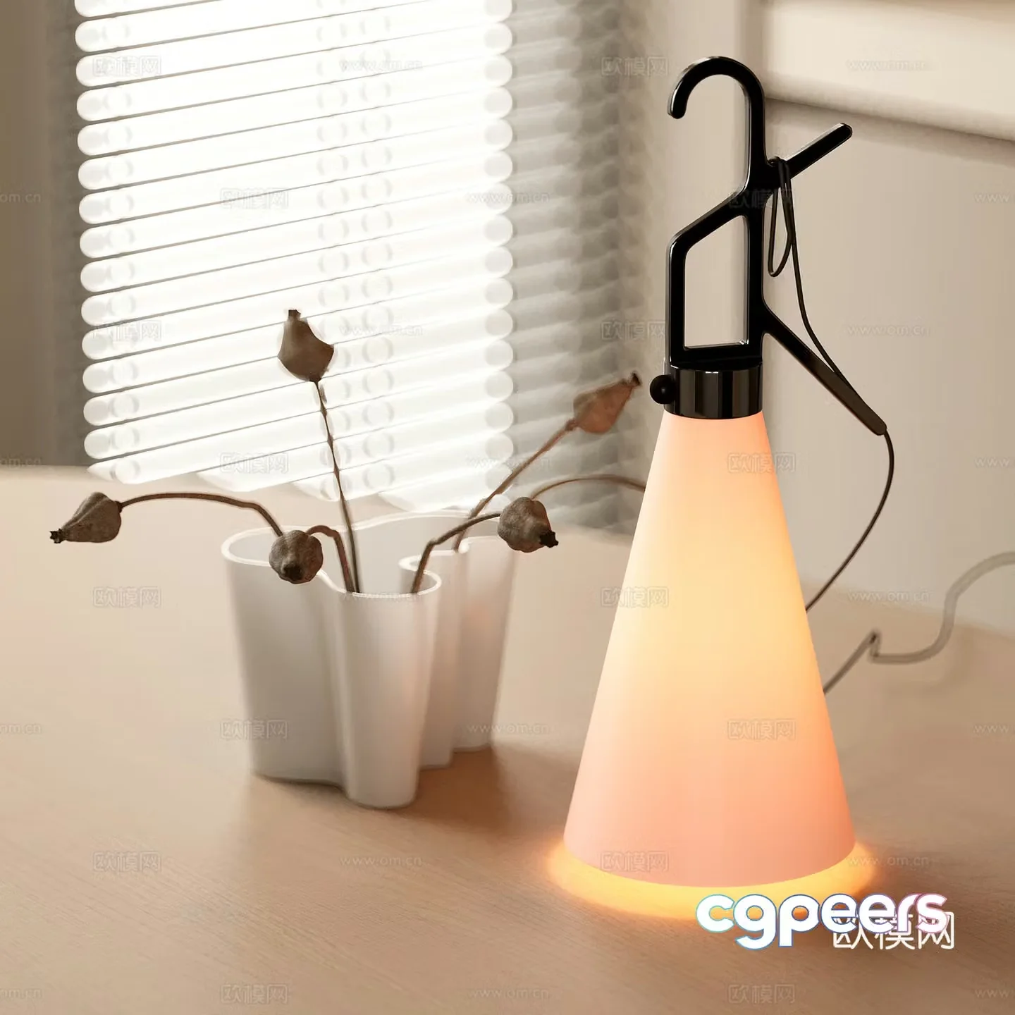 Modern desk lamp Glass desk lamp Decorative desk lamp Medium desk lamp Floral ornament Desktop ornament 3D model