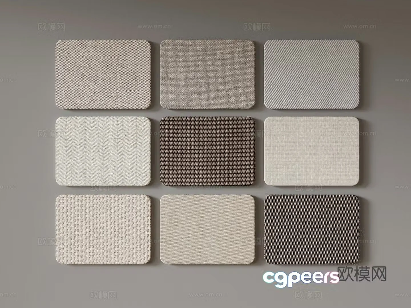 22 fabric modern wall panel wall cloth fabric 3d model