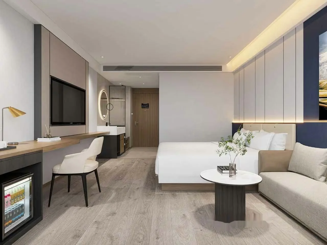 Modern Hotel Room 3D Model – 8879 – VRAY Render