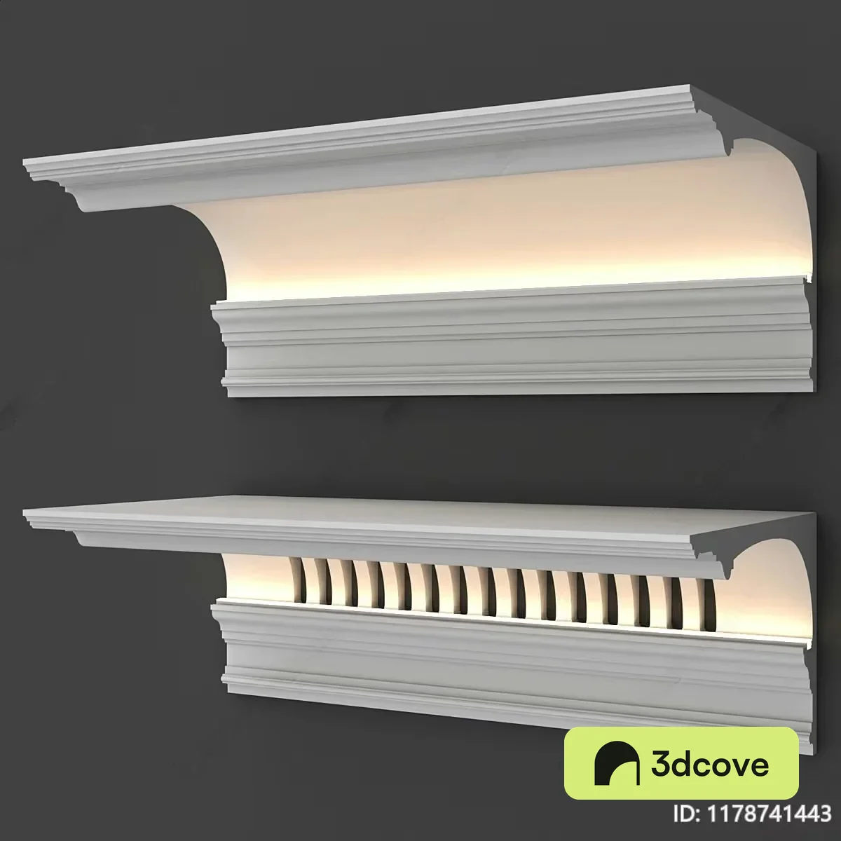 Modern White Decorative Wall Shelf