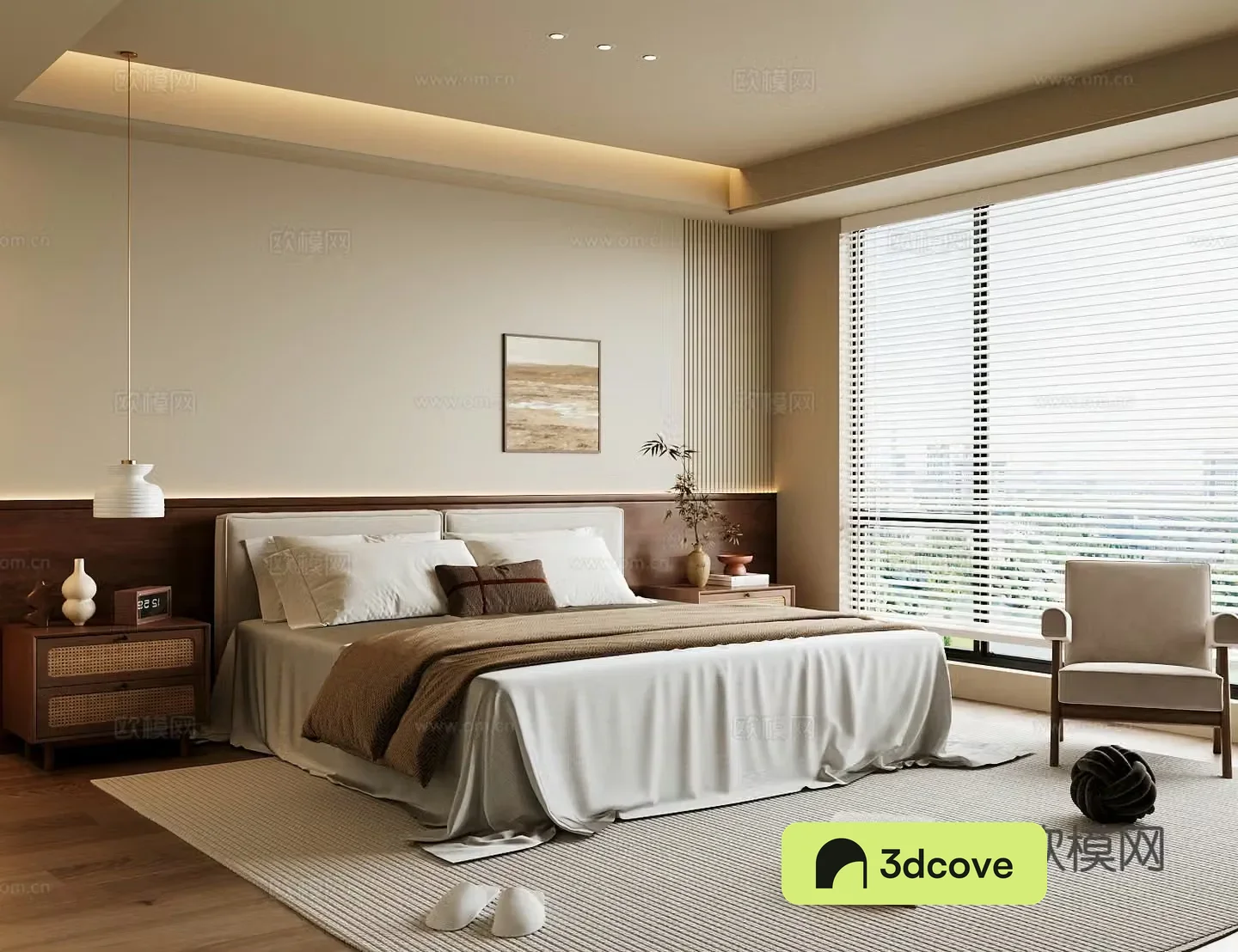 Wasabi Middle Ages Home Bedroom Wasabi Wind Bedroom Secondary Bedroom Master Bedroom Bathroom Window Bedroom 3D Model