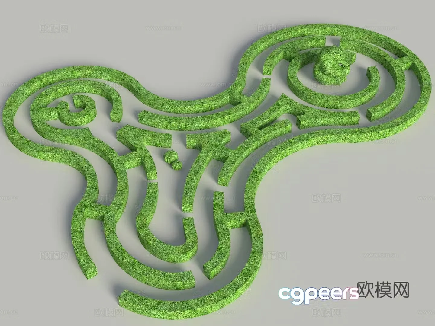 Modern landscape maze plant maze landscape maze 3d model