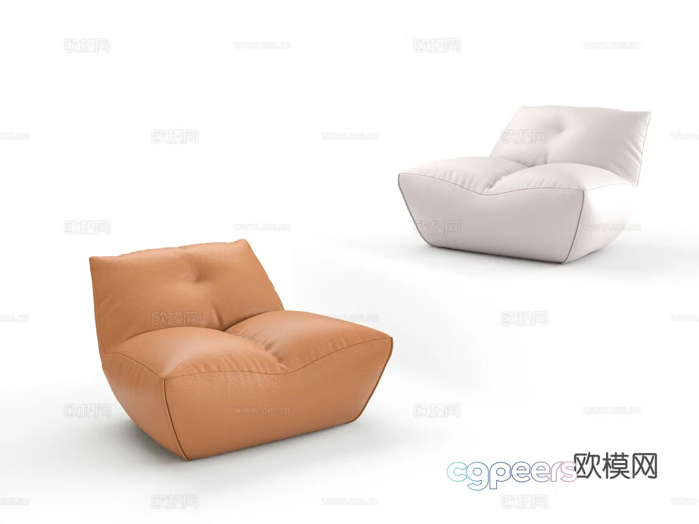 Single chair leisure chair 3d model