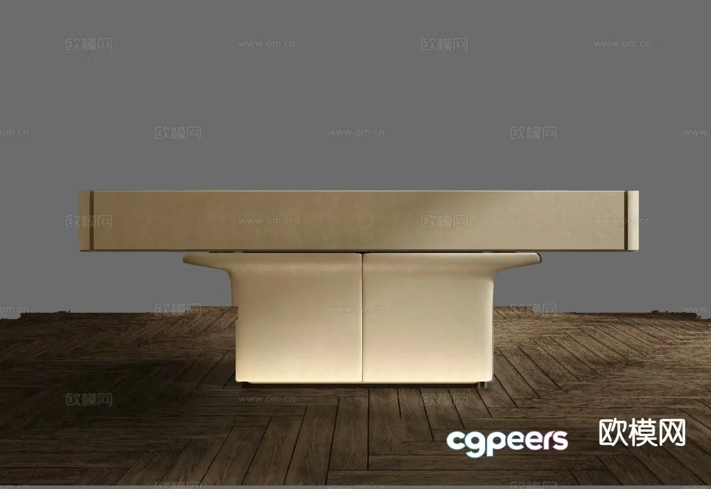 Modern front desk service desk 3d model