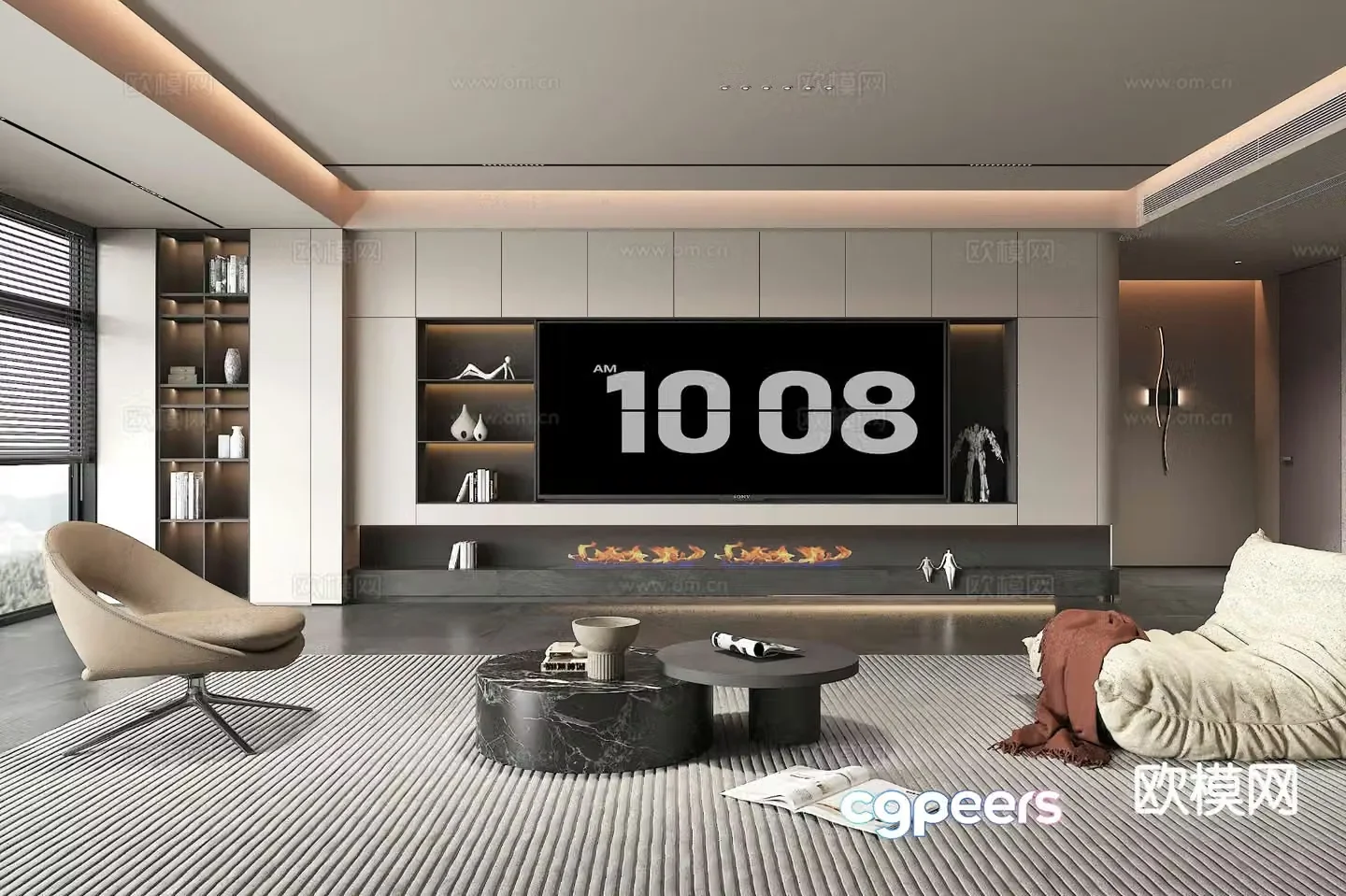 Modern living room 3d model