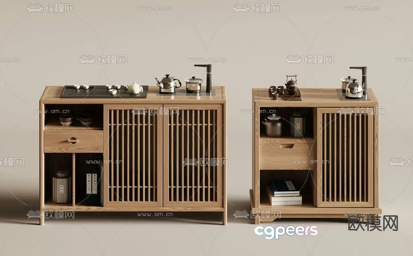 Medieval style tea cabinet tea cabinet 3d model
