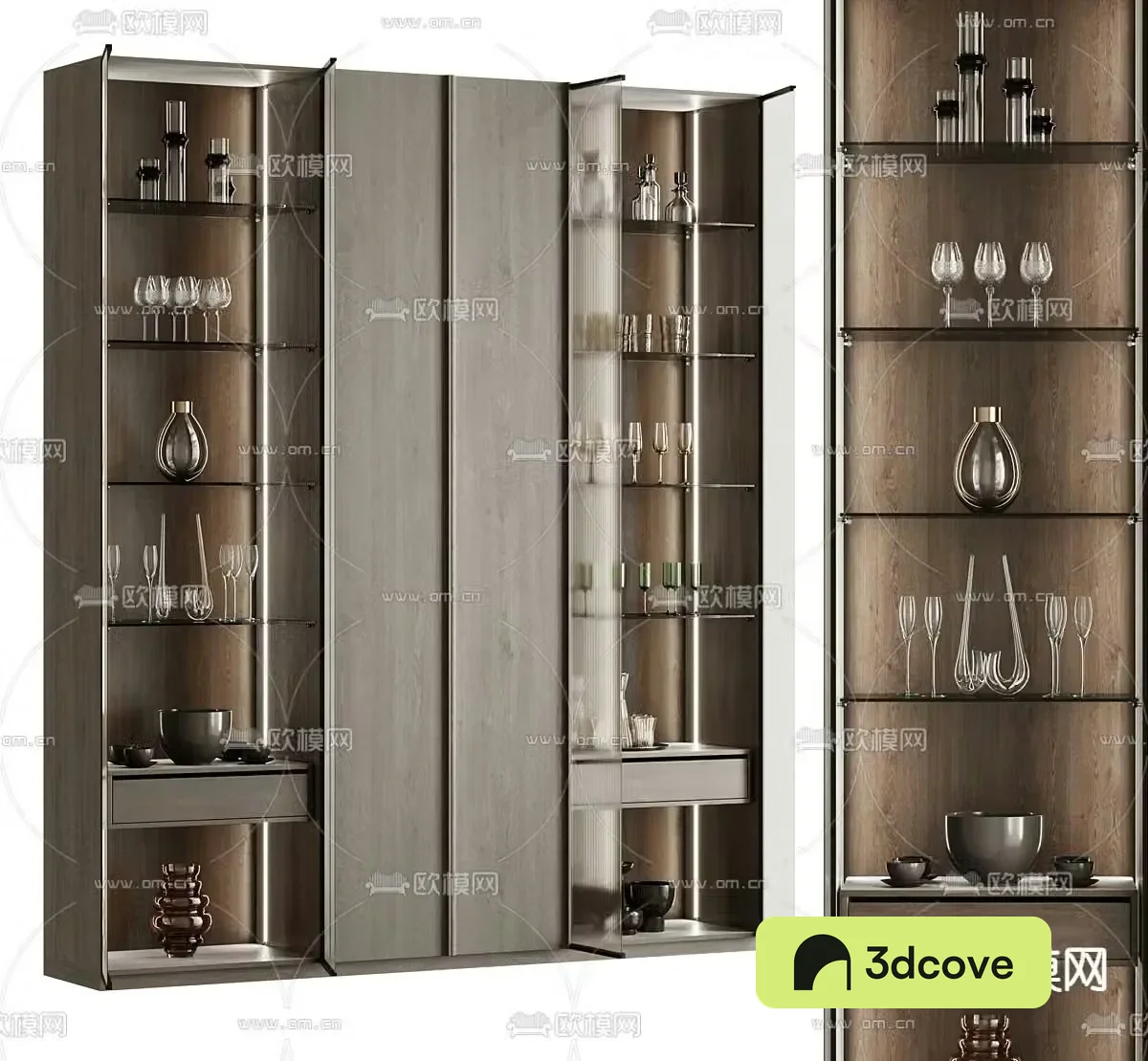 Light luxury style wine cabinet