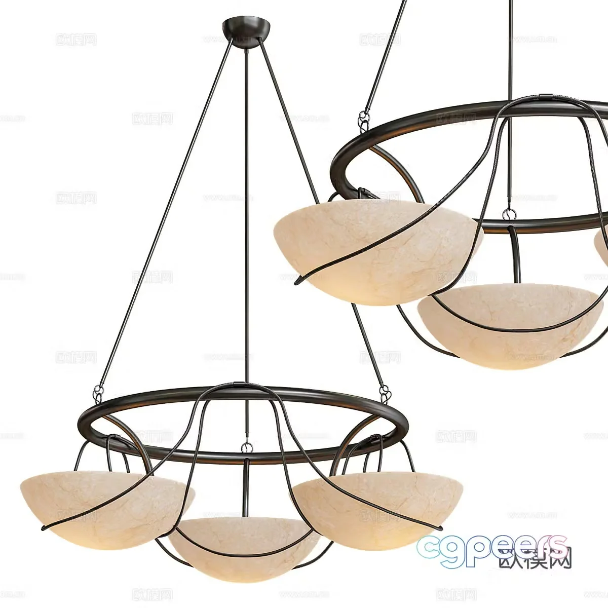 American Craft Chandelier 3D Model