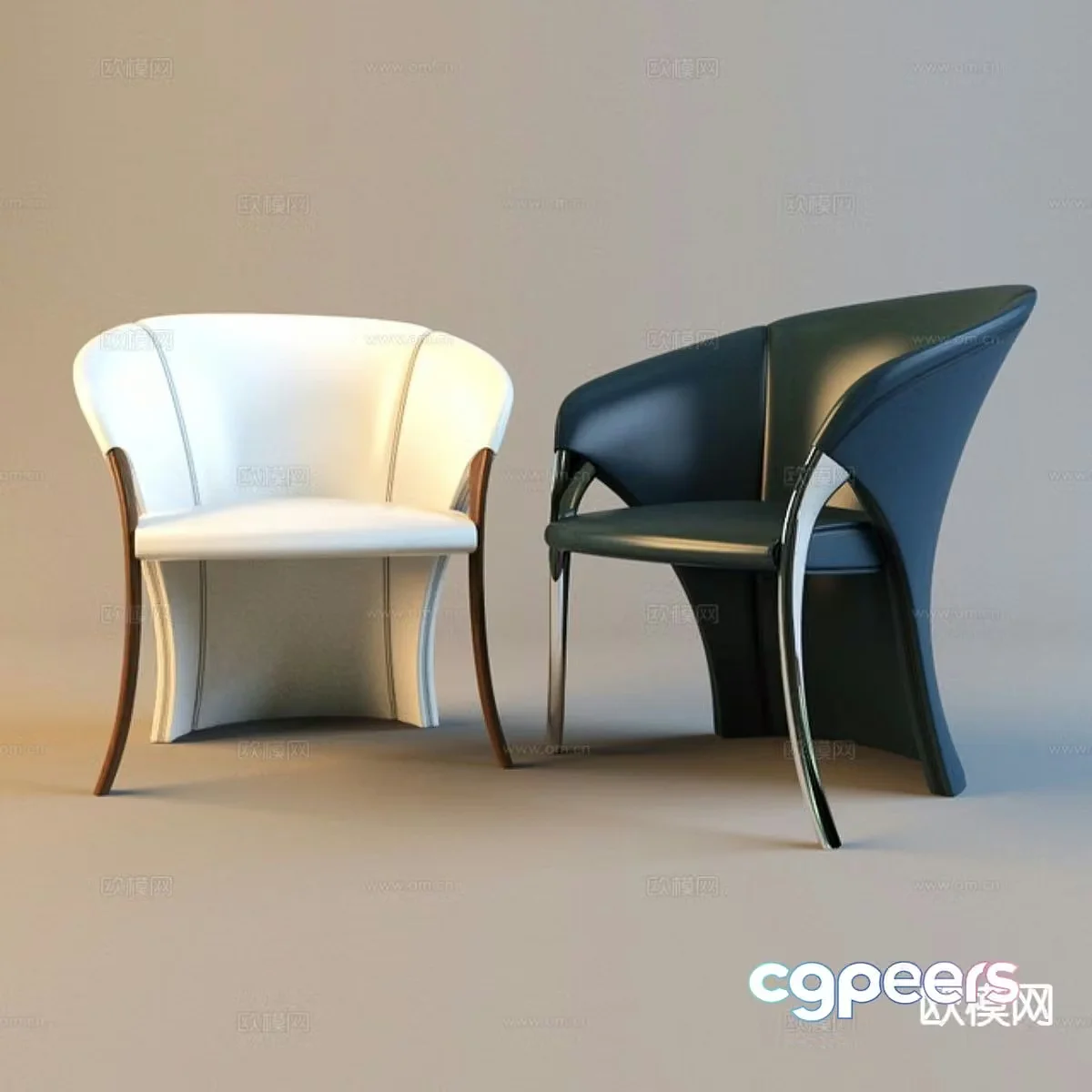 Modern chair sofa chair leisure chair 3d model
