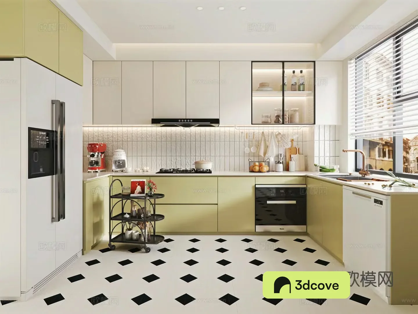 Cream style kitchen