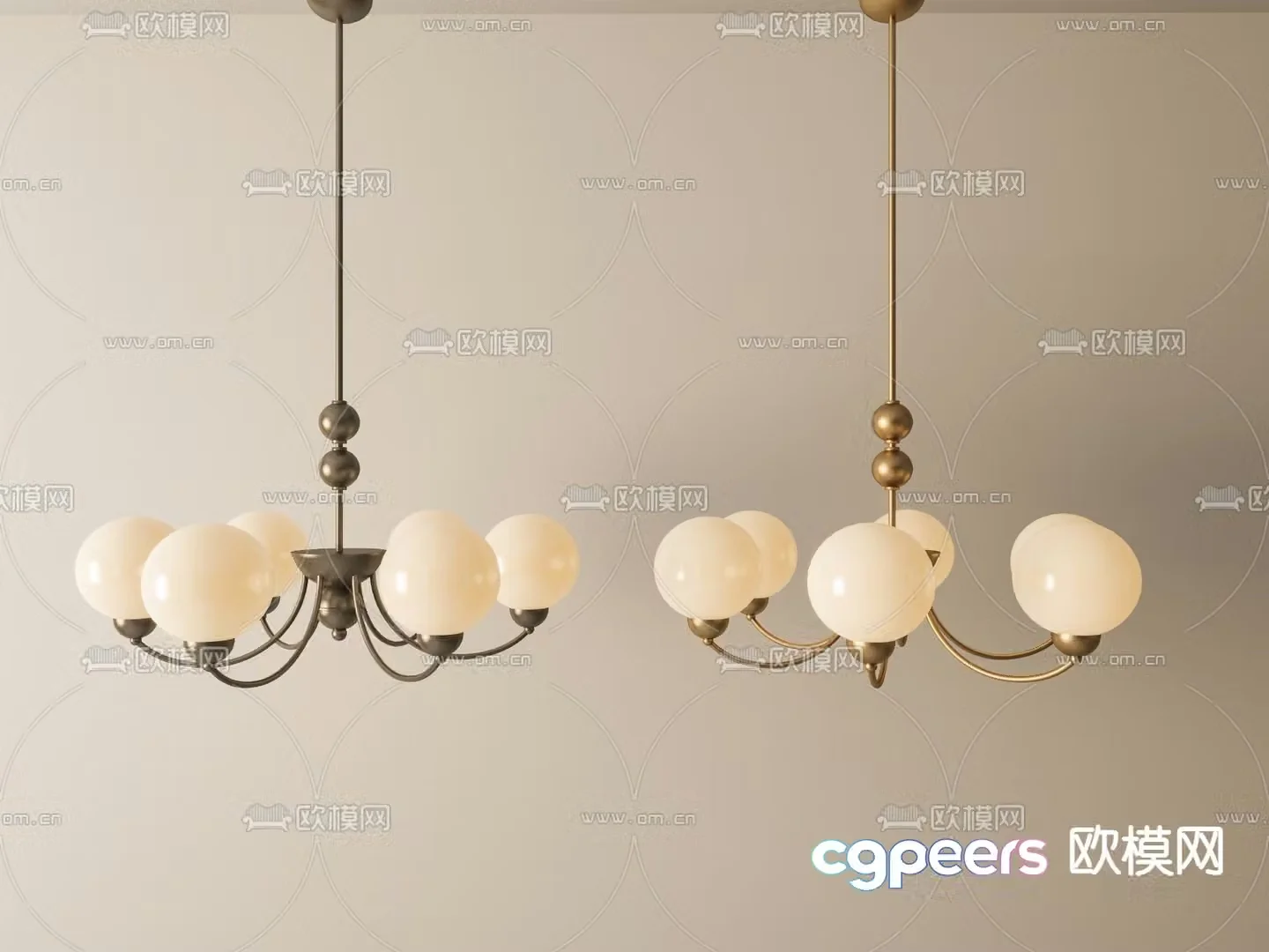 Medieval style chandelier multi-head chandelier 3D model