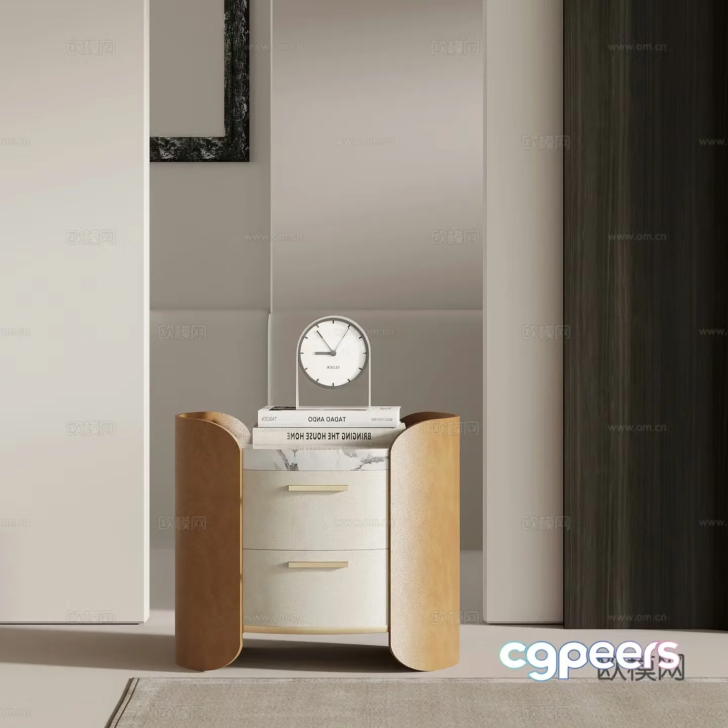 Bedside table Modern simple bedside table 3D model