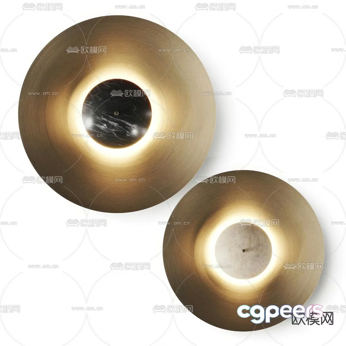 Disc wall light 3d model