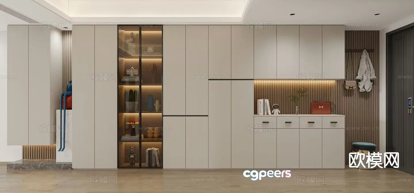 Modern shoe cabinet 3d model