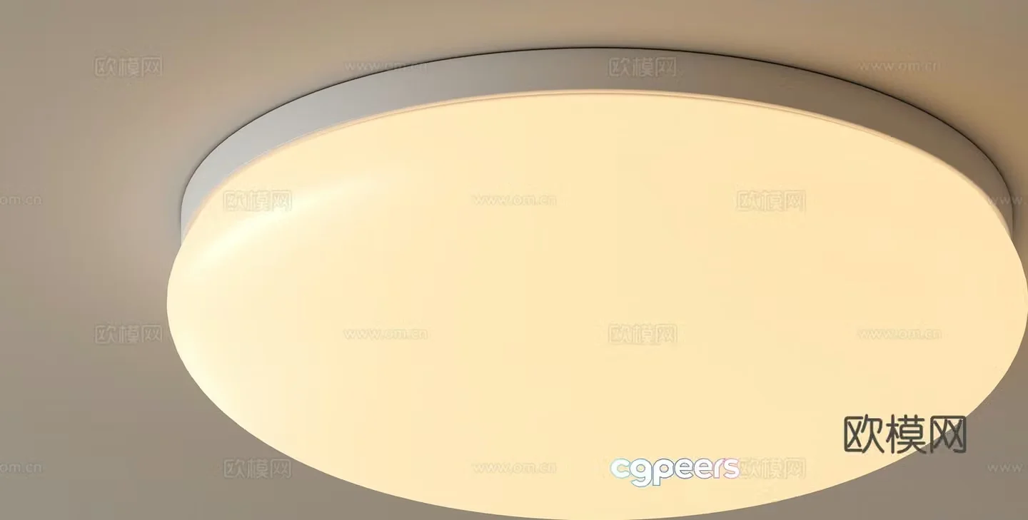 Cream style ceiling lamp simple ceiling lamp round ceiling lamp 3d model