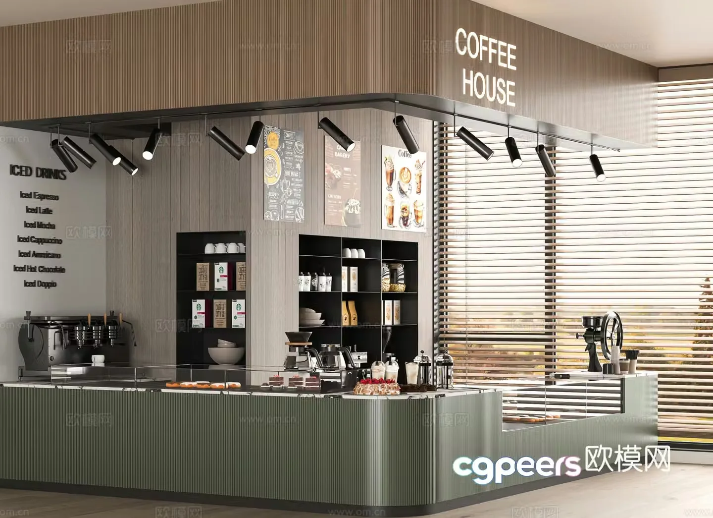 Modern cafe 3d model
