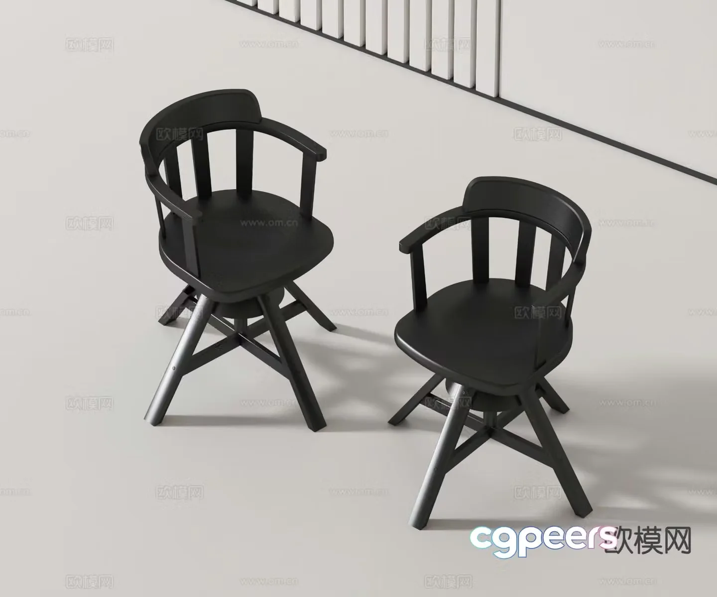 Modern chair dining chair single chair 3d model