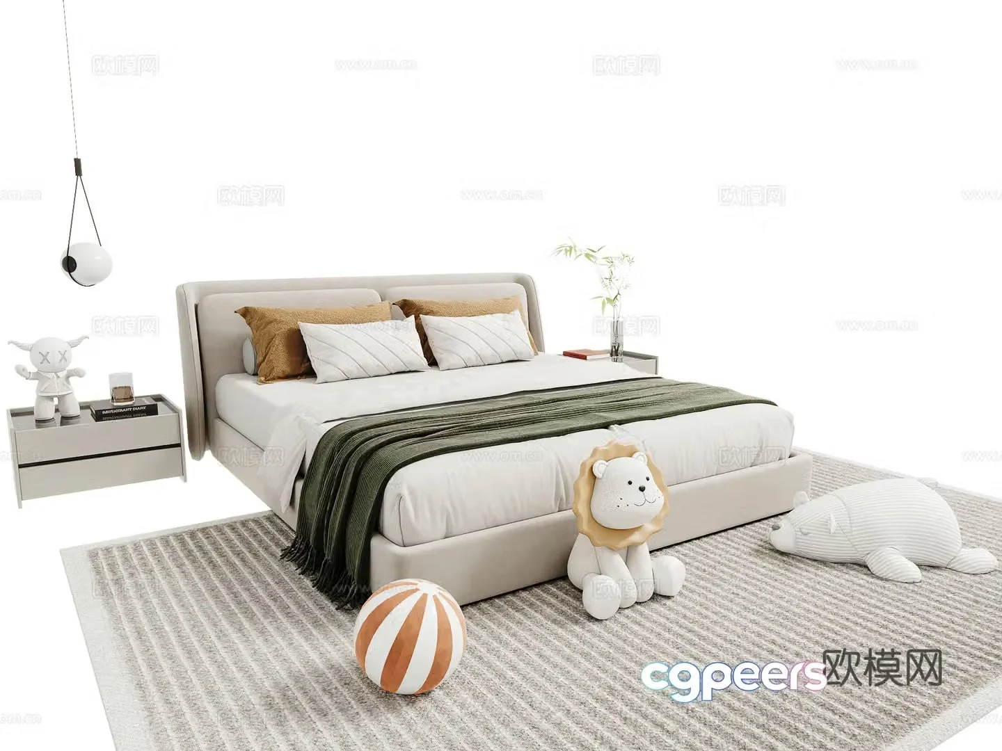 Universal Children’s Room Bed 3D Model