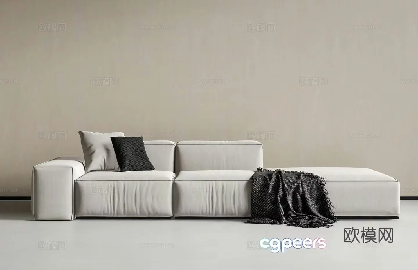 Modern multiplayer sofa 3d model