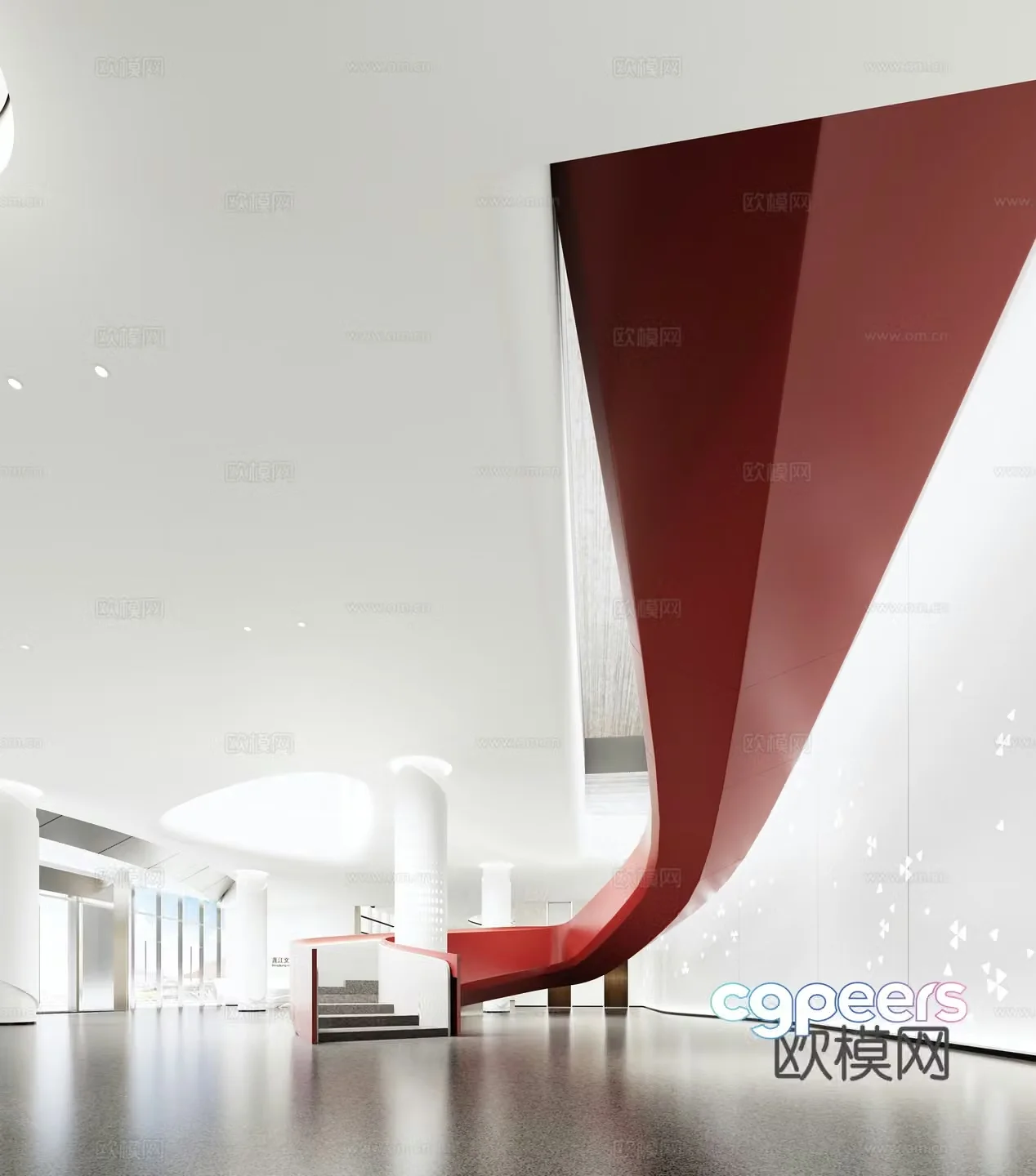 Modern sales hall 3D model