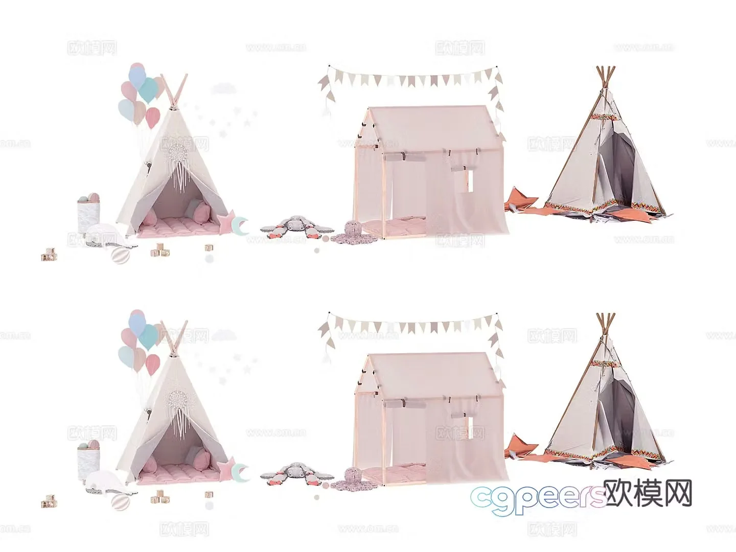 Outdoor tent children’s tent 3d model